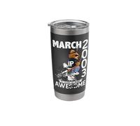 Mens 23rd Birthday Legends March 2003 Vintage 23 Years Old Stainless Steel Insulated Tumbler