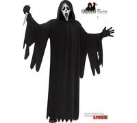 Mens 25th Anniversary Adult Scream Costume Official Halloween Ghost Face Outfit