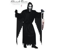 Mens 25th Anniversary Adult Scream Costume Official Halloween Ghost Face Outfit