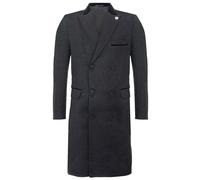 TruClothing Mens 3/4 Grey Long Double Breasted Crombie Overcoat Wool Coat Peaky Blinders - Charcoal - Size 38 (Waist)