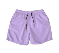 Men's 3/4 Length Shorts Comfort Stretch Chino Short Capri Long Pants with Zipper Pockets No Belt Cargo Quick Dry Summer Men for Walking, Running, Hiking Camping Purple