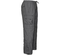 Mens 3 in 1 Cargo Trouser, Zip Off Elasticated Waist Combat Summer, From Trousers to 3/4 Long Shorts to Knee Length Shorts All in One Bottoms Pants with Multi-Pockets M-3XL, Charcoal, XL