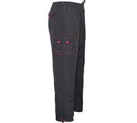 MENS 3 IN 1 TROUSERS SHORTS ZIP OFF COMBAT CARGO SUMMER WORK JOGGING PANTS M-3XL[Black,XL]