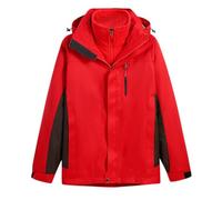 Mens 3 in 1 Waterproof Jacket Outdoor Windproof Jacket Warm Windbreak Coat Ski Hiking Jackets Recreation Clothing Men's Raincoat Cycling Climbing Hunting Running Walking Sportwear Going Out Clearance