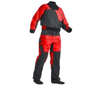 Men's 3-Layer Waterproof Fabric Latex Gasket Neoprene Thrust Ocean River Kayak Red M