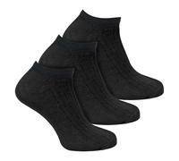 Mens 3 Pack 100% Cotton Trainer Socks | Sock Snob | Short Low Cut Ankle Socks in Sizes 6-11 & 11-14 (6-11, Black)