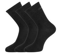 Men's 3-Pack Black Anti Athletes Foot Odor Resist Anti-Sweat Thin Cotton Crew Sports Socks