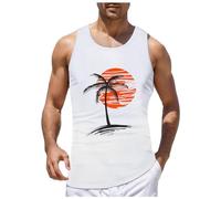 Men's 3 Pack Running Tank Tops Breathable Workout Sleeveless Gym Fitness Vests Quick Dry Training Bodybuilding T-Shirts White Tank top for Men Pack Mens White Vest Tops Men's White Shirts