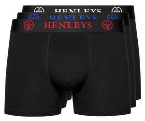Mens 3 Pack Shorts Trilock Designer HENLEYS Boxers Underwear Boxer Trunks