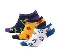 Mens 3 Pack Trainer Ankle Socks Union Jack Scotland Shamrock (Scotland Icons)