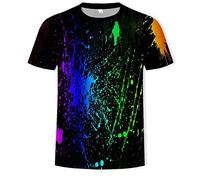 Men's 3D Novelty T-Shirts Men's Graphic Funny T-Shirts 3D Printed Crew Neck Short Sleeve Summer Casual T-Shirts Blouse Tops Work Clothes Men, -40110c-black, M