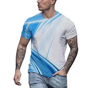 Men's 3D Print T-Shirt, Funny Print, Oversized T-Shirt, Print, Men's Short-Sleeved Summer Shirt, Sports Shirts, Basic Shirts, Streetwear, White, L