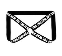 Men's 4-Way Adjustable Elastic Chastity Belt - Auxiliary Strap for Chastity Cage/Lock, Bondage Underwear Accessory for BDSM Black White