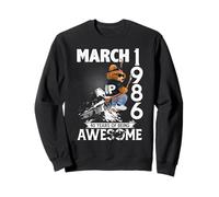 Mens 40th Birthday Legends March 1986 Vintage 40 Years Old Sweatshirt