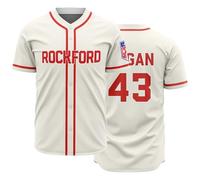 Men's #43 City Baseball Jersey Peaches A League of Their Own Movies Baseball Shirts Stitched