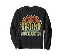 Mens 43rd Birthday Legends April 1996 Vintage 43 Years Old Sweatshirt