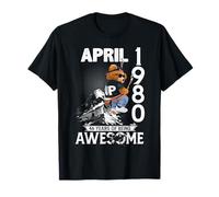 Mens 46th Birthday Legends April 1980 Vintage 46 Years Old T-Shirt