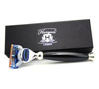 Men's 5 Edge Cartridge Replaceable Head Razor in Black Resin Handle .Brand New Designed Handle for Men.