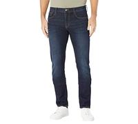 Men's 5 Pocket Slim Denim, Dark Wash/Tobacco Stitching/Stretch Cotton, 31