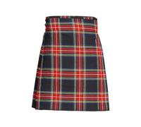 Mens 5 Yard Black Stewart Tartan Kilt Waist Sizes 30 - 50 inches Plaid/ Clan