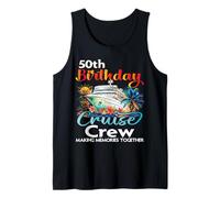 Mens 50th Birthday Cruise Crew Friends Family Vacation Matching Tank Top