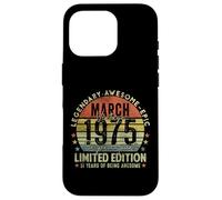 Mens 51st Birthday Legends March 1996 Vintage 51 Years Old Case for iPhone 16 Pro