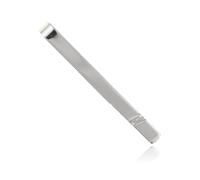 MENS 5MM Diamond Set Necktie Tie Clip Bar Slide Pin for Formal Business Wedding - Solid 925 Sterling Silver