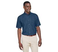 Men's 6.5 oz. Short-Sleeve Denim Shirt DARK DENIM XL