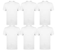 Men's 6 Pack Assorted Crew Neck Short Sleeve T-Shirt Blank Tee in Multi-Top Colors, Perfect for Holiday Shirts, Plain T-Shirt Gift Set, Pack of 6 White, XL