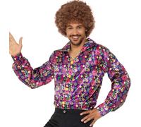 Mens 60s 1960s 60's 70s Psychedelic CND Fancy Dress Disco Shirt by Smiffys