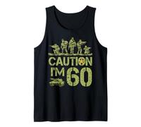 Mens 60th Birthday Military I'm 60 Year Old Camo Birthday 60 Tank Top
