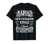 Mens 61st Birthday Gift Kings Born In September 1962 61 Years Old T-Shirt