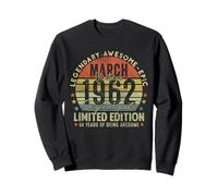 Mens 64th Birthday Legends March 1996 Vintage 64 Years Old Sweatshirt