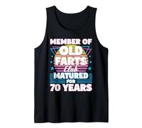 Mens 70 Years Old Farts Club Funny 70th Birthday Men Dad Tank Top