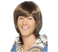 Mens 70s Brown Donnie Osmond Wig