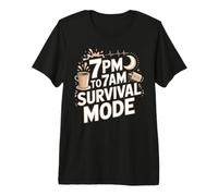 Men's 7pm to 7am Survival Mode Night Shift Nurse Premium T-Shirt