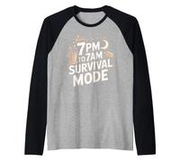 Men's 7pm to 7am Survival Mode Night Shift Nurse Raglan Baseball Tee