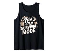 Men's 7pm to 7am Survival Mode Night Shift Nurse Tank Top