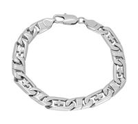Men's 8.5" Stainless Steel Cross Cuban Link Bracelet - Modern Spirituality Meets Classic Style