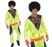 Mens 80s 1980s Shell Suit Fancy Dress Costume Scouser Tracksuit by Smiffys