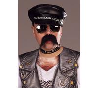 Mens 80s Black Punk Rock Hat Biker Cap