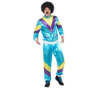 Men's 80s Fashion Shell Suit Sportswear Icon Disco Fancy Dress Party Costume