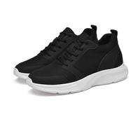 Men's 8cm Height Increase Unisex Breathable Hiking Sneakers High Top Outdoor Sports Shoes for Walking Running Comfort (Black, 5.5)