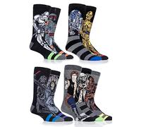 Mens 9 Pair SockShop Star Wars Original Heroes and Villains Cotton Socks - Assorted 12-14