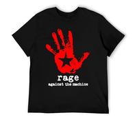 Men's 90s Protest Rock Graphic Tee, Vintage Alternative Band T-Shirt, Political Music Inspired Print, Soft Cotton Concert Shirt Black-Style L
