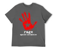 Men's 90s Protest Rock Graphic Tee, Vintage Alternative Band T-Shirt, Political Music Inspired Print, Soft Cotton Concert Shirt Dark Gray-Style 6XL