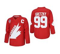Men's #99 Gretzky Labatt Team Coupe Canada Cup Ice Hockey Jersey Stitched, Red, S