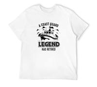 Men's A Coast Guard Legend Has Retired Cool Volunteer T-Shirts White M