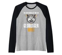 Mens A Gentleman is just a Patient Wolf Raglan Baseball Tee
