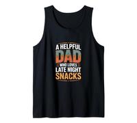 Mens A Helpful Dad Who Loves Late Night Snacks Humor Tank Top